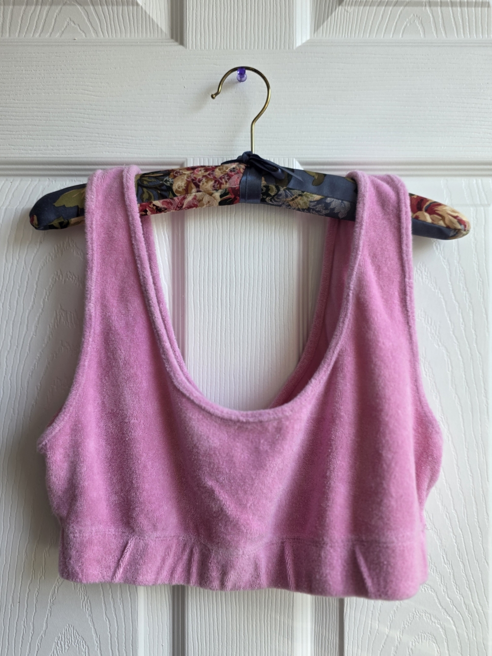 Zara Pink Terry Crop Tank